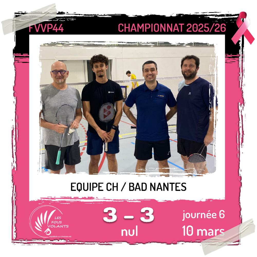 Rencontre J6 de la CH : Vigneux contre Bad Nantes (nul)